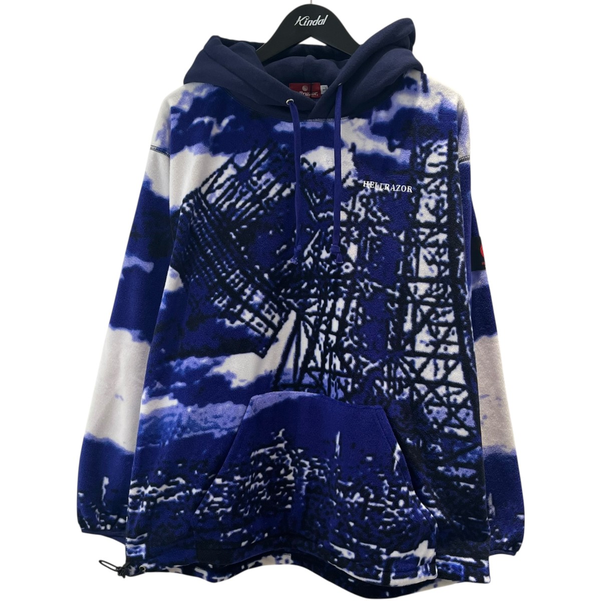 【中古】 HELLRAZOR　 フリースパーカー 01121AW0108 ブルー サイズ：L 【041025】（ヘルレイザー）