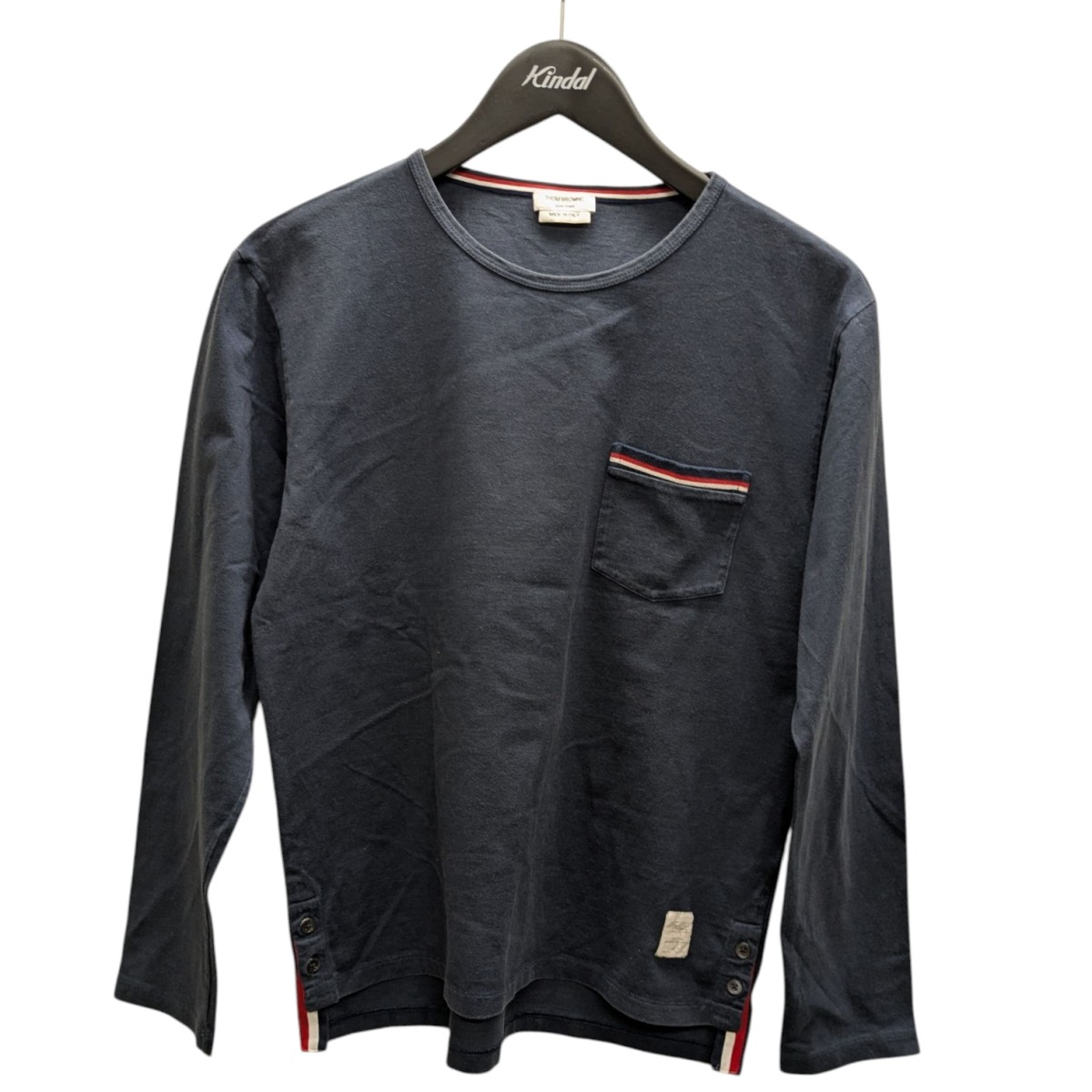 【中古】 Thom Browne ロングカットソー MJS022A-01454415 ネイビー サイズ：2 【価格見直し】