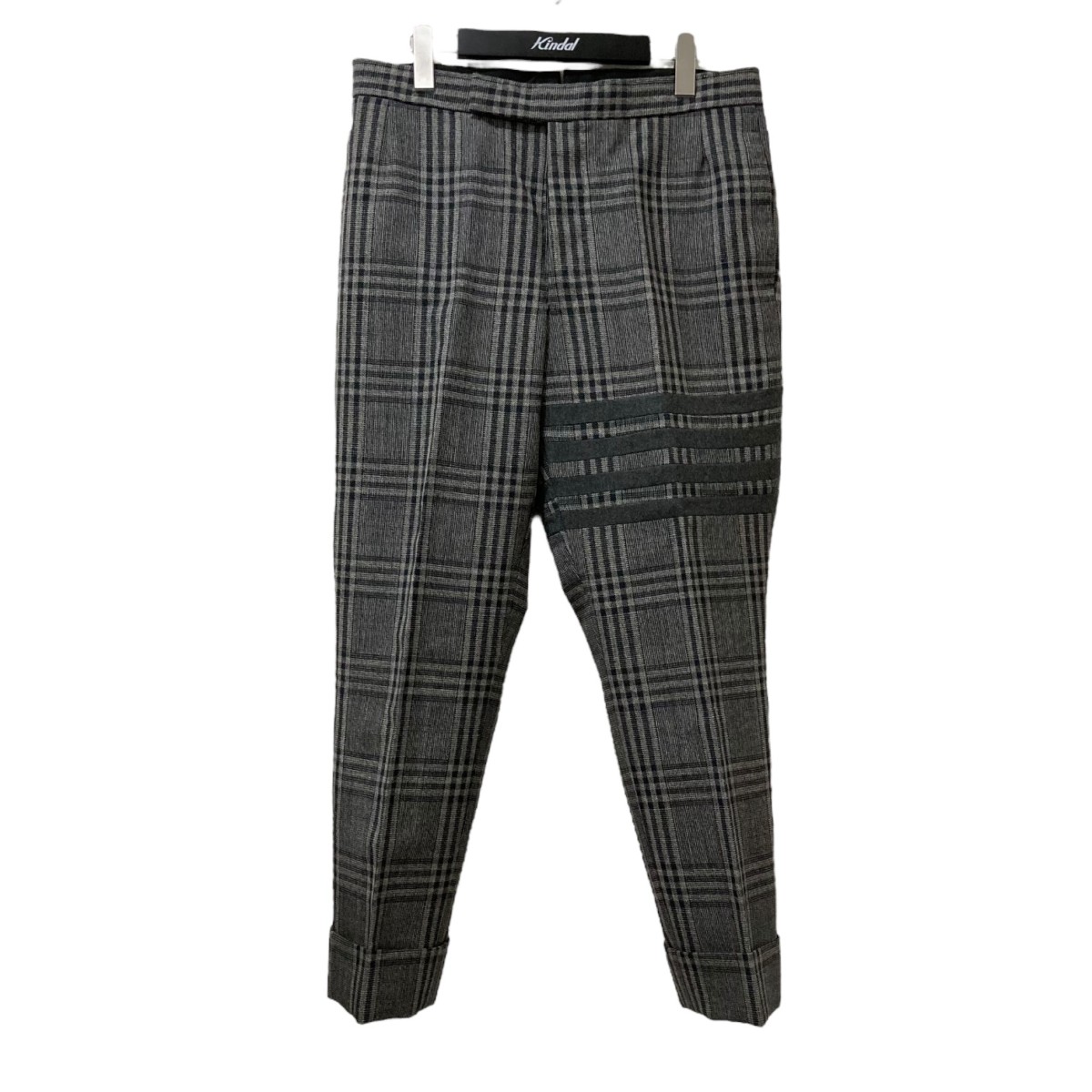 【中古】 Thom Browne 4-bar checkered スラックス MTC127A-05095025 グレー サイズ：2 【価格見直し】