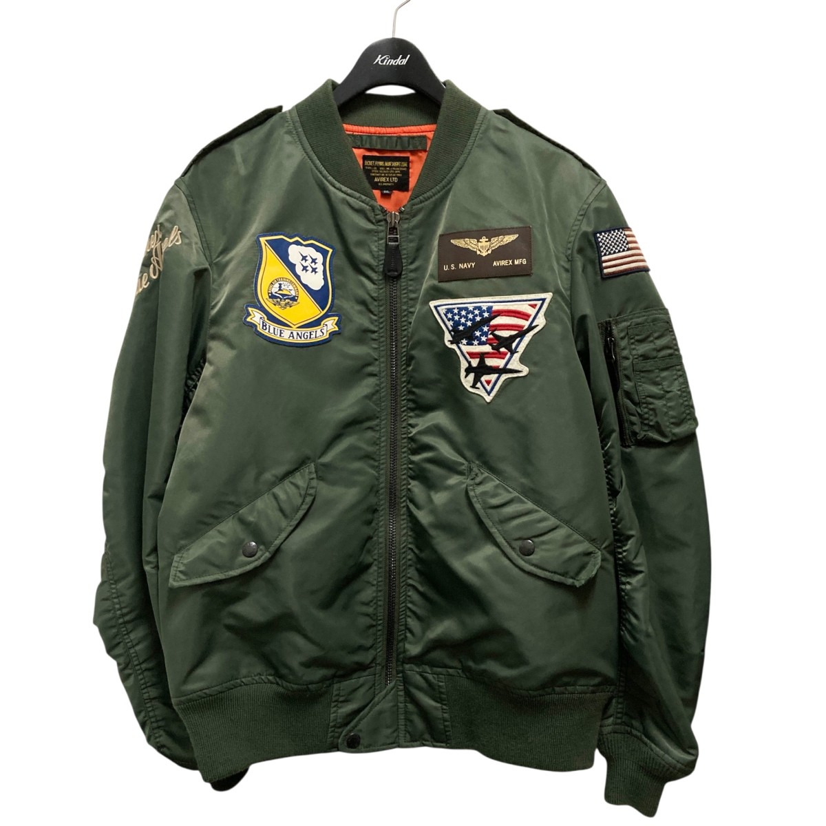 楽天市場】【中古】アヴィレックス AVIREX MA-1 BLACK KNIGHTS