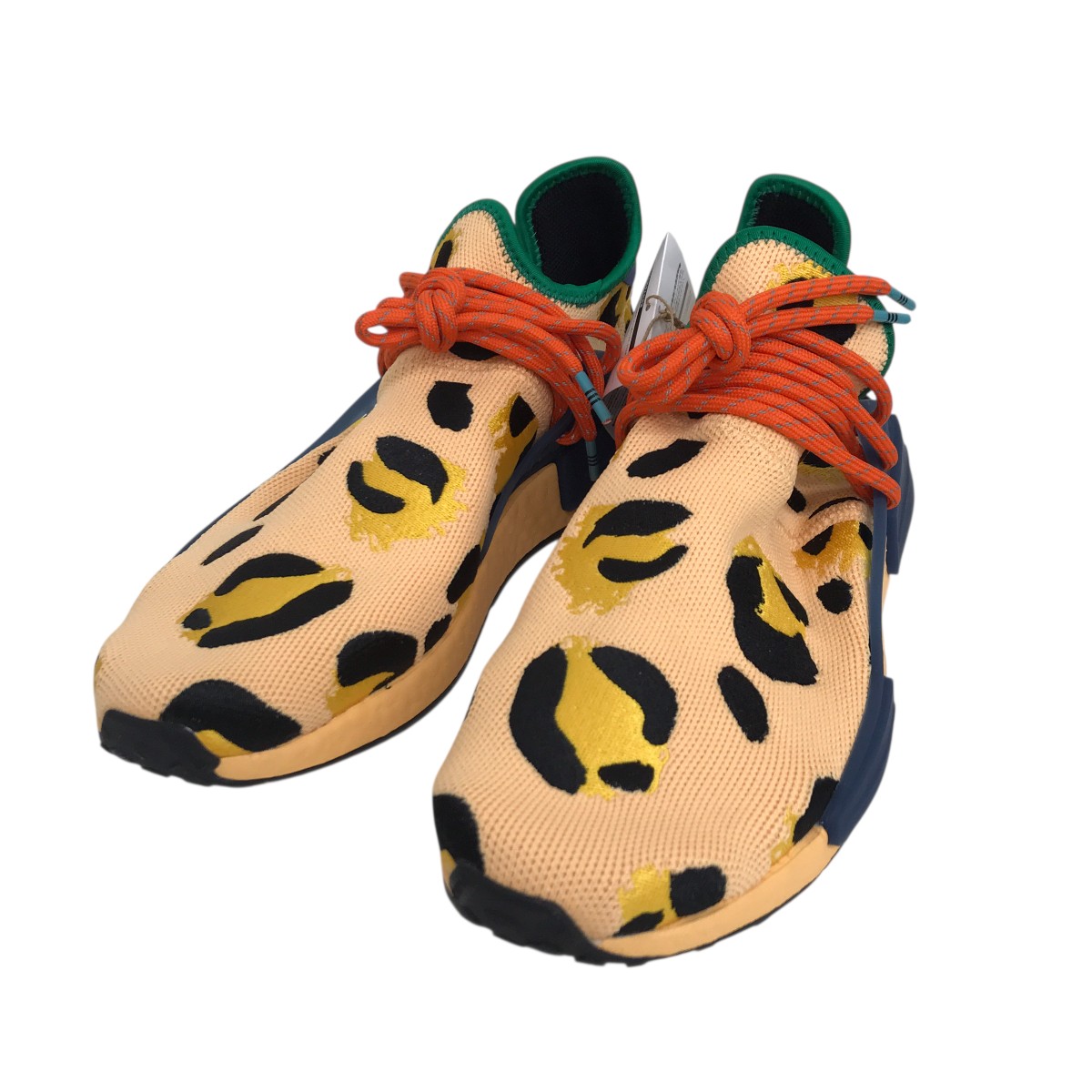【中古】<br>adidas×Pharrell Williams<br>HU NMD Cheetah スニーカー HP3221 オレンジ サイズ：28.0cm<br>【価格見直し】