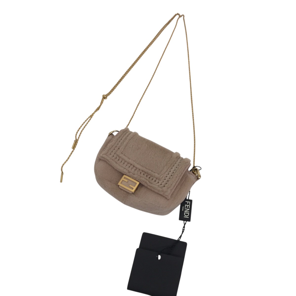【中古】 FENDI ナノバゲットバッグ 7AR844 ベージュ 【価格見直し】