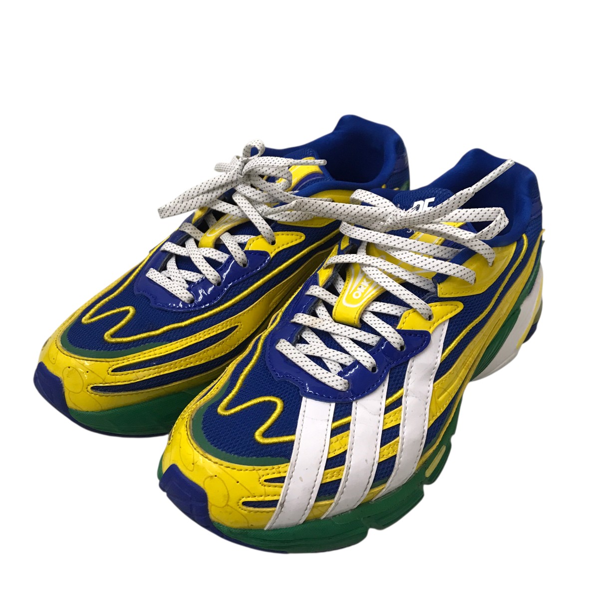 【中古】 adidas originals×A BATHING APE　 ORKETRO スニーカー JQ2398 ブルー×イエロー サイズ：27.0cm 【071025】（アディダスオリジナルス×アベイシングエイプ）