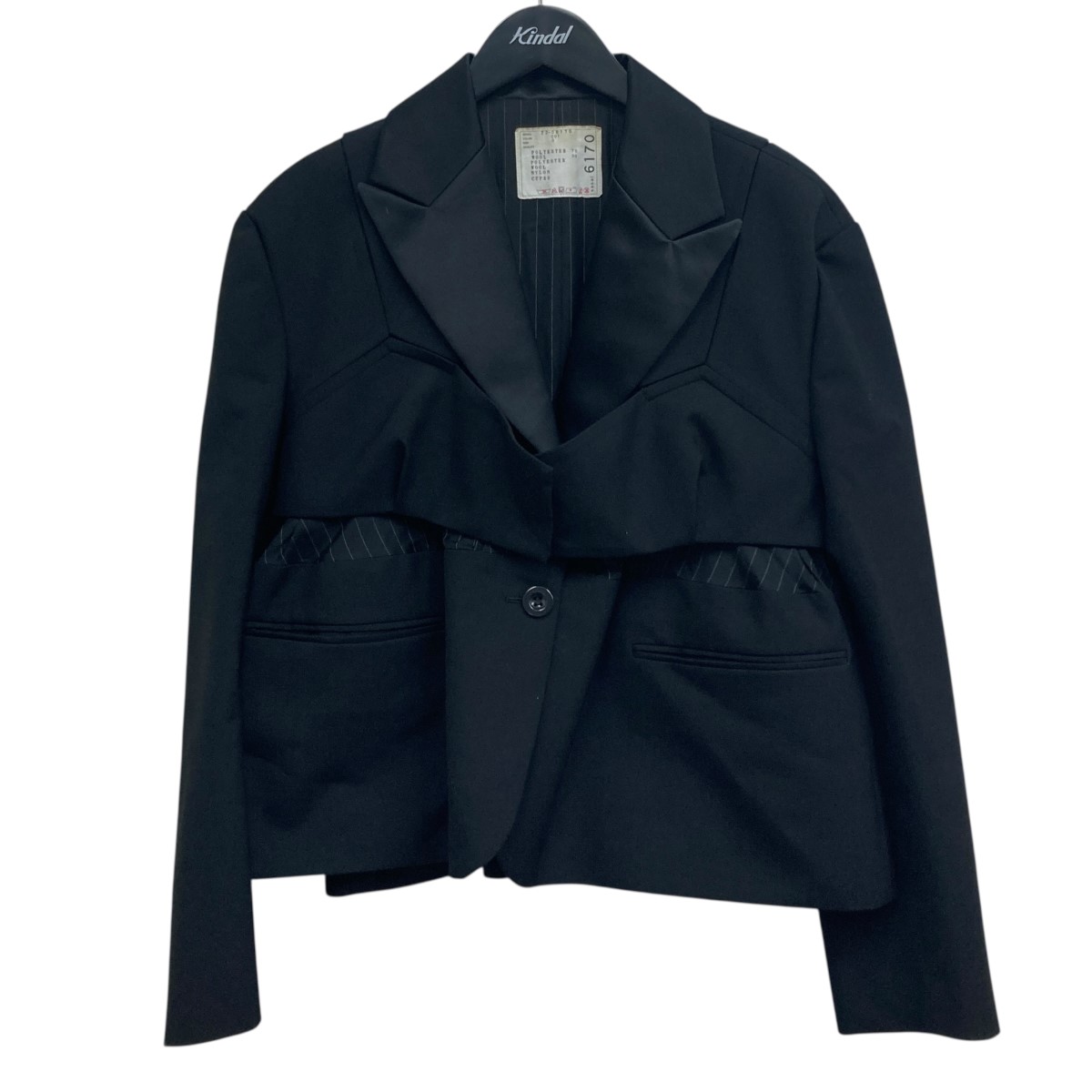 楽天市場】【中古】sacai ニット切替テーラードジャケット 20