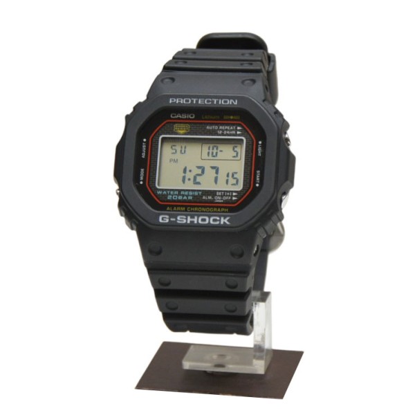 【中古】 CASIO DW-5000R-1AJF　G-SHOCK　復刻モデル デジタル腕時計　ジーショック ブラック 【価格見直し】