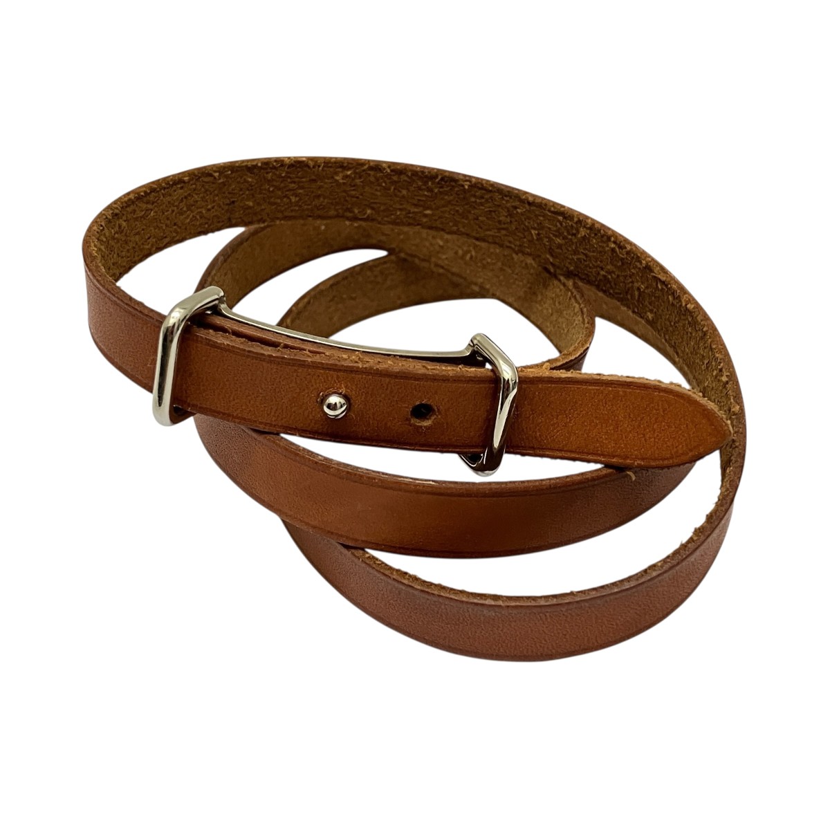 楽天市場】HERMES エルメス アピ3 レザー ブレスレット シルバー金具