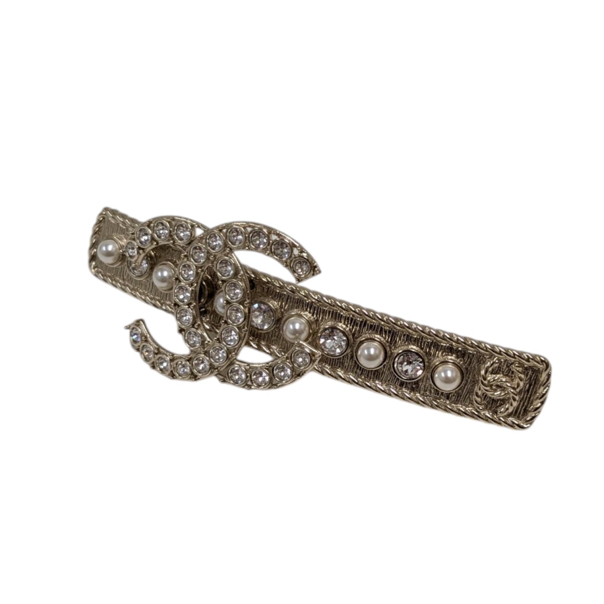 【中古】 CHANEL　 ココマーク パールヘアピン ゴールド 【081025】（シャネル）