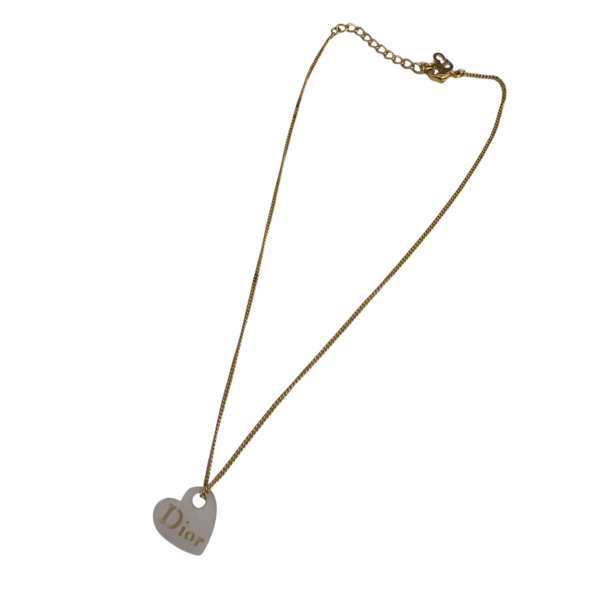 【中古】 Christian Dior　 ハートシェルネックレス ゴールド 【081025】（クリスチャンディオール）