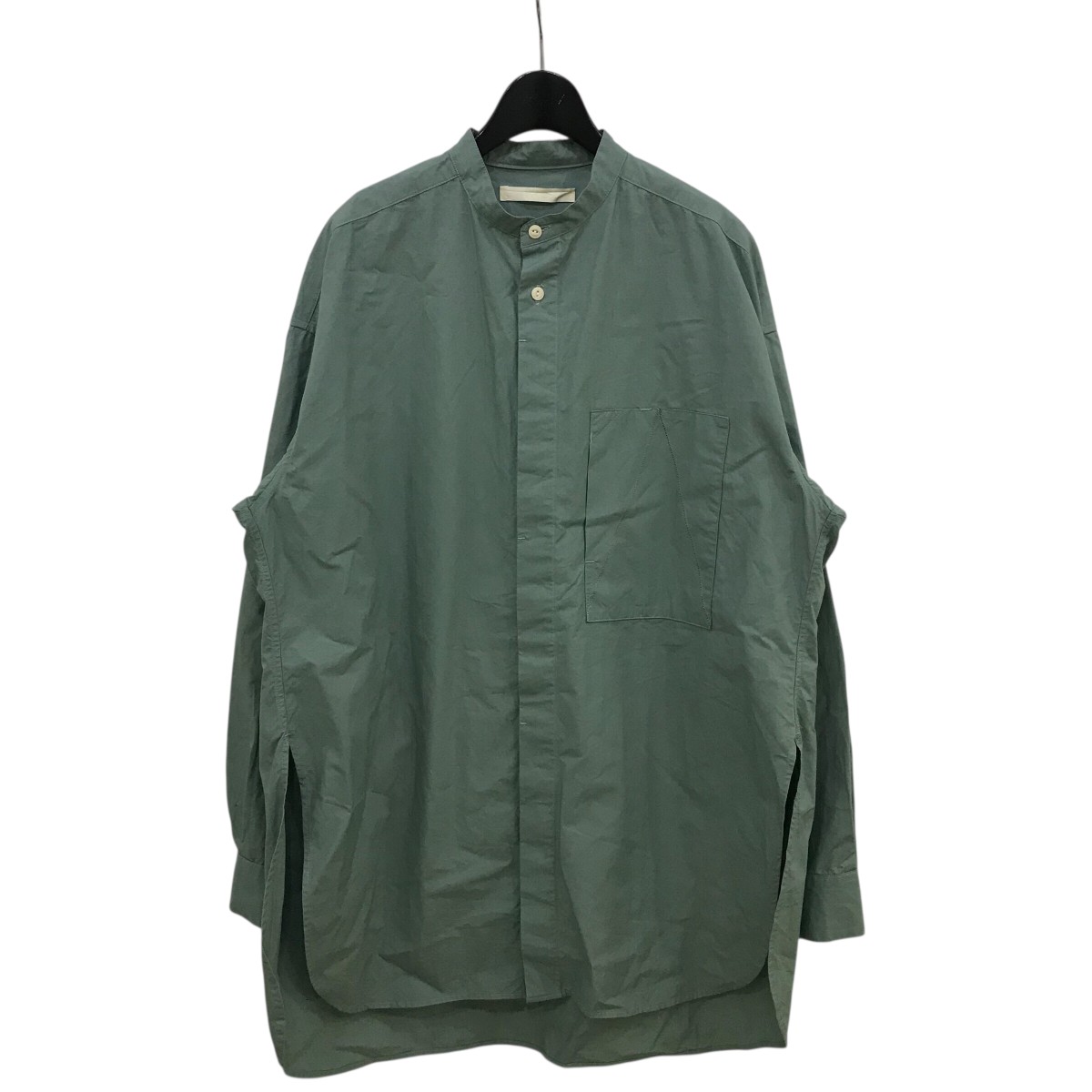 【中古】 ANEI 「BC Shirt Long A」 バンドカラーシャツ AN0201 S1101 グリーン サイズ：2 【価格見直し】