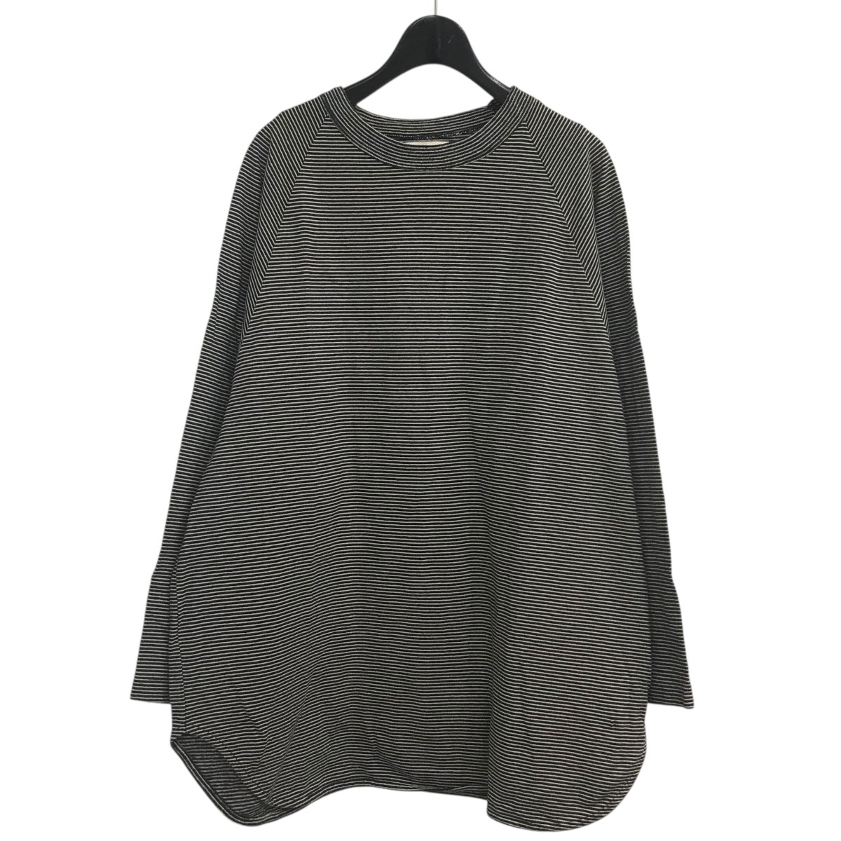 【中古】 blurhms 23AW 「C NAPP Border Baseball Raglan Tee」 ボーダーベースボールTシャツ BHS23F031 ブラック×エクリュ サイズ：2 【価格見直し】