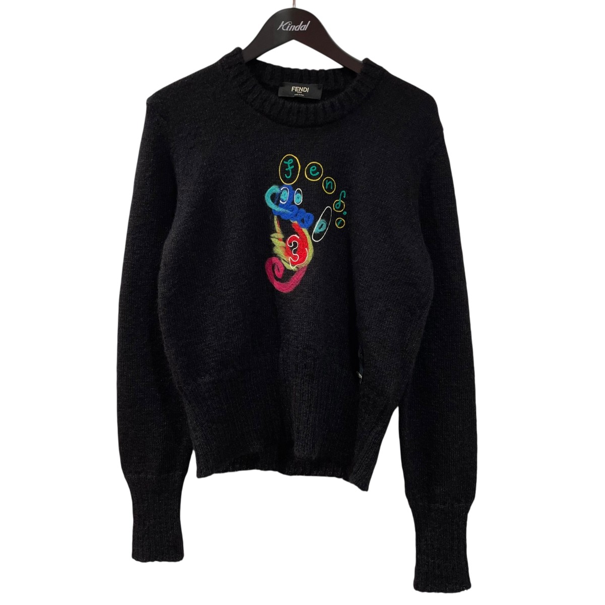 【中古】 FENDI SEA HORSE MOHAIR NERO ニット FZY455 AH36 ブラック サイズ：44 【価格見直し】