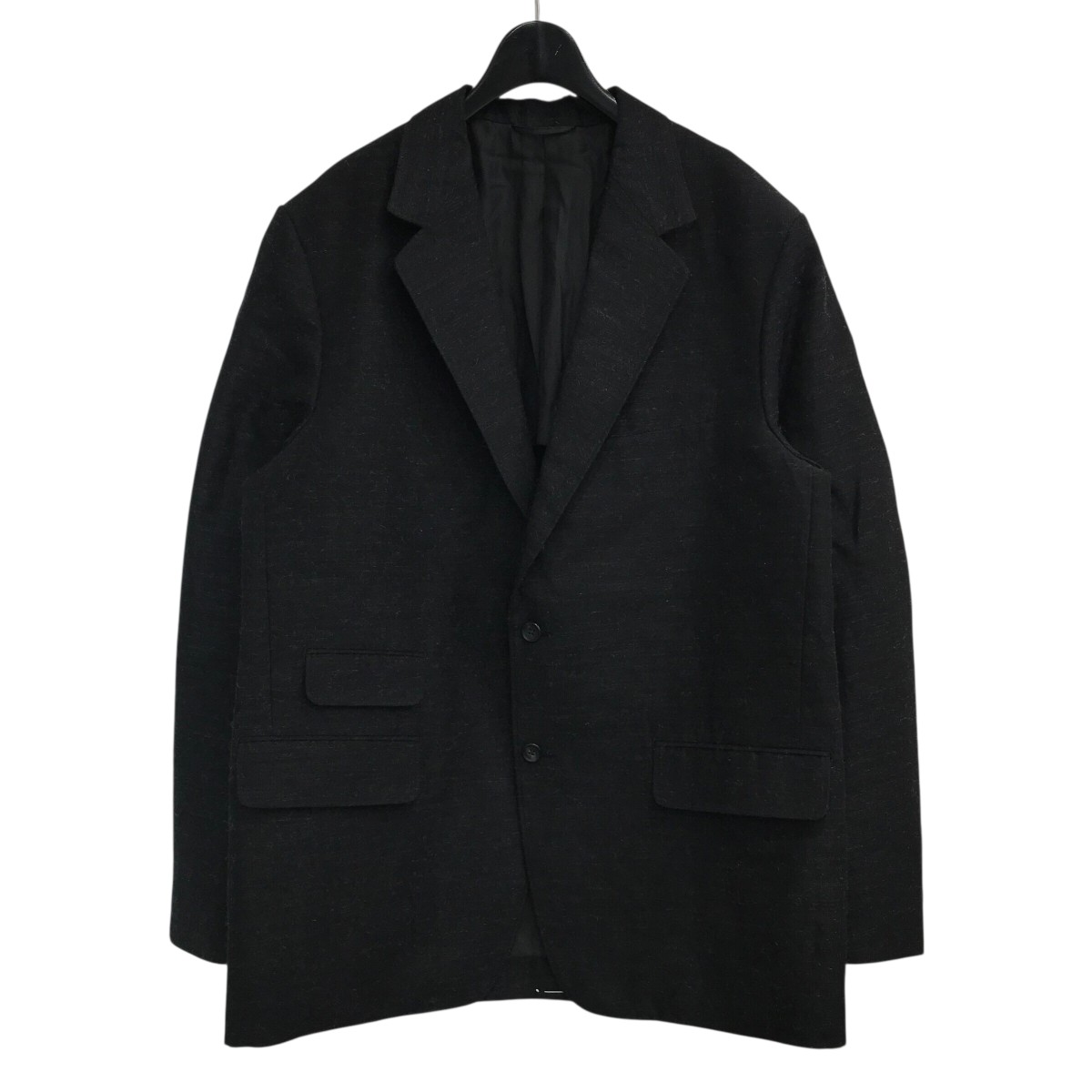 【中古】 blurhms 「CO-R-Mohair 2B Jacket」 テーラードジャケット BHS24F005CRm ヘザーブラック サイズ：4 【価格見直し】