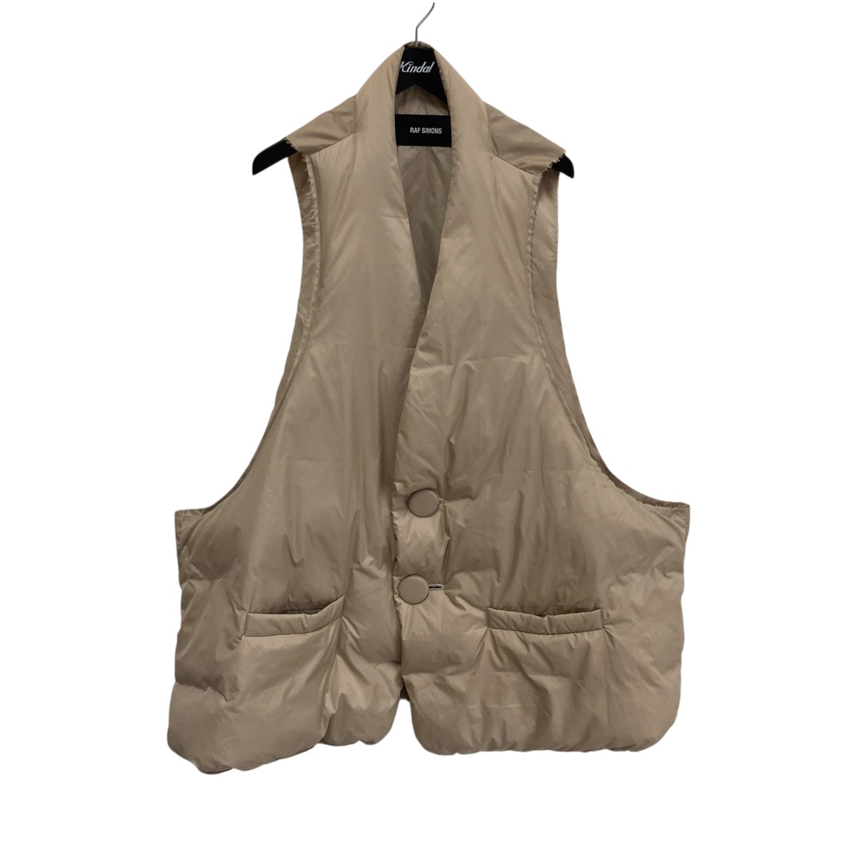 【中古】<br>RAF SIMONS<br>21AW Padded oversized gilet 中綿ベスト 212-M662 カーキ サイズ：1<br>【価格見直し】
