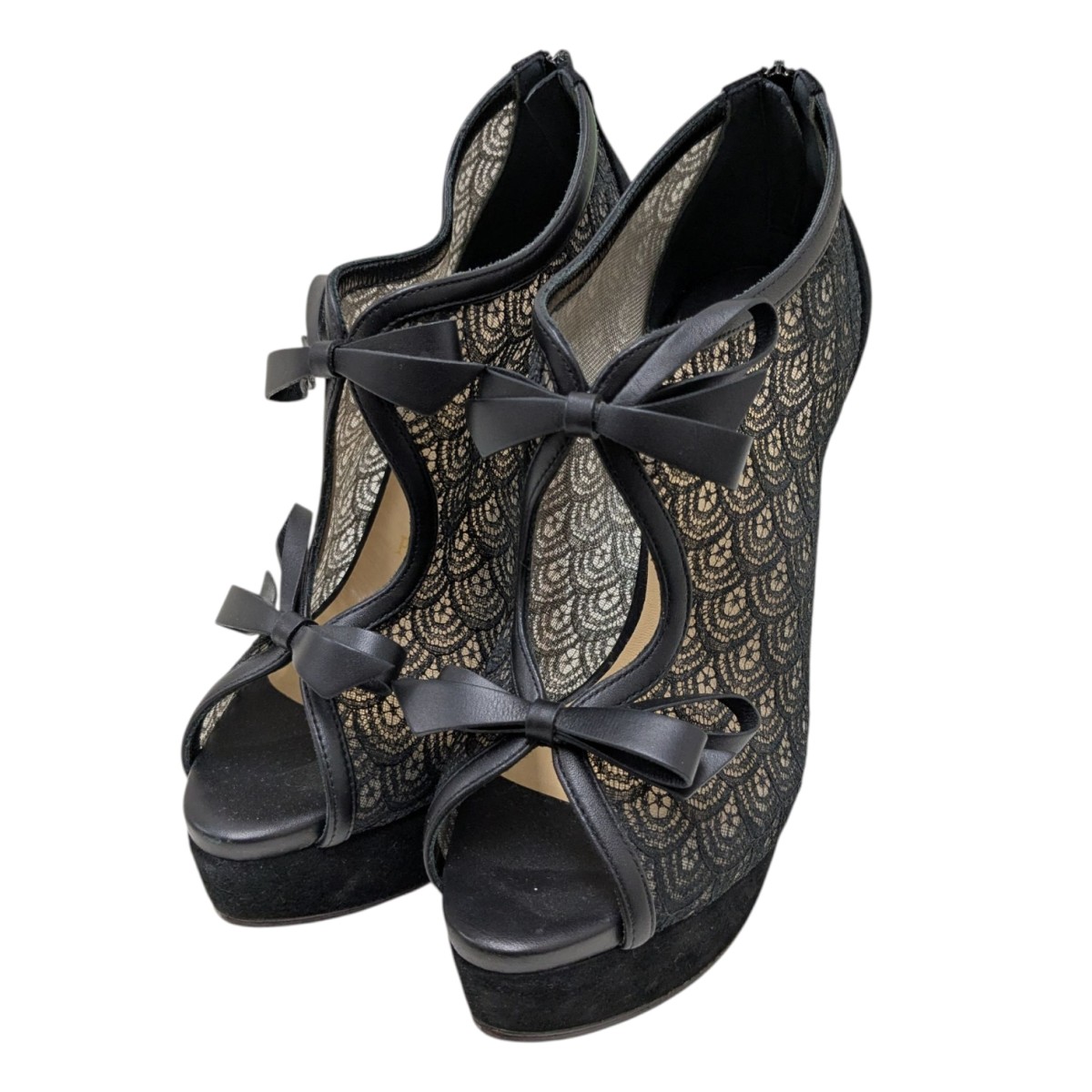【中古】\u003cBR\u003eChristian Louboutin\u003cBR\u003eカクテルドレスルー ブー紅茶 黒いこと 大きさ：36\u003cBR\u003e【通貨価値思いなおす】