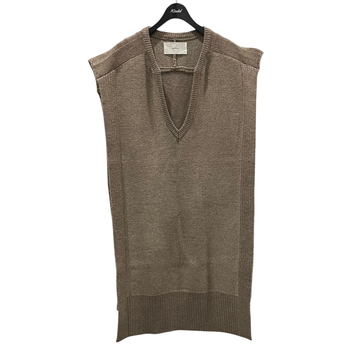 【中古】\u003cBR\u003eTODAYFUL\u003cBR\u003e21SS キーネックニットベスト Keyneck Knit Vest 12120511 ベージュ 大きさ：無償性大きさ\u003cBR\u003e【必要経費思いなおす】