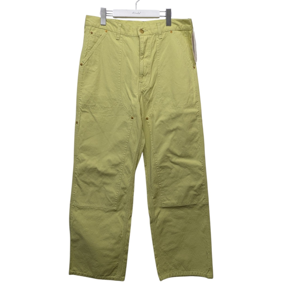 【中古】\u003cBR\u003eUNUSED\u003cBR\u003eDouble knee duck pants ダブルニーダックパンツ UW1153 黄色 大きさ：L\u003cBR\u003e【通貨価値思いなおす】