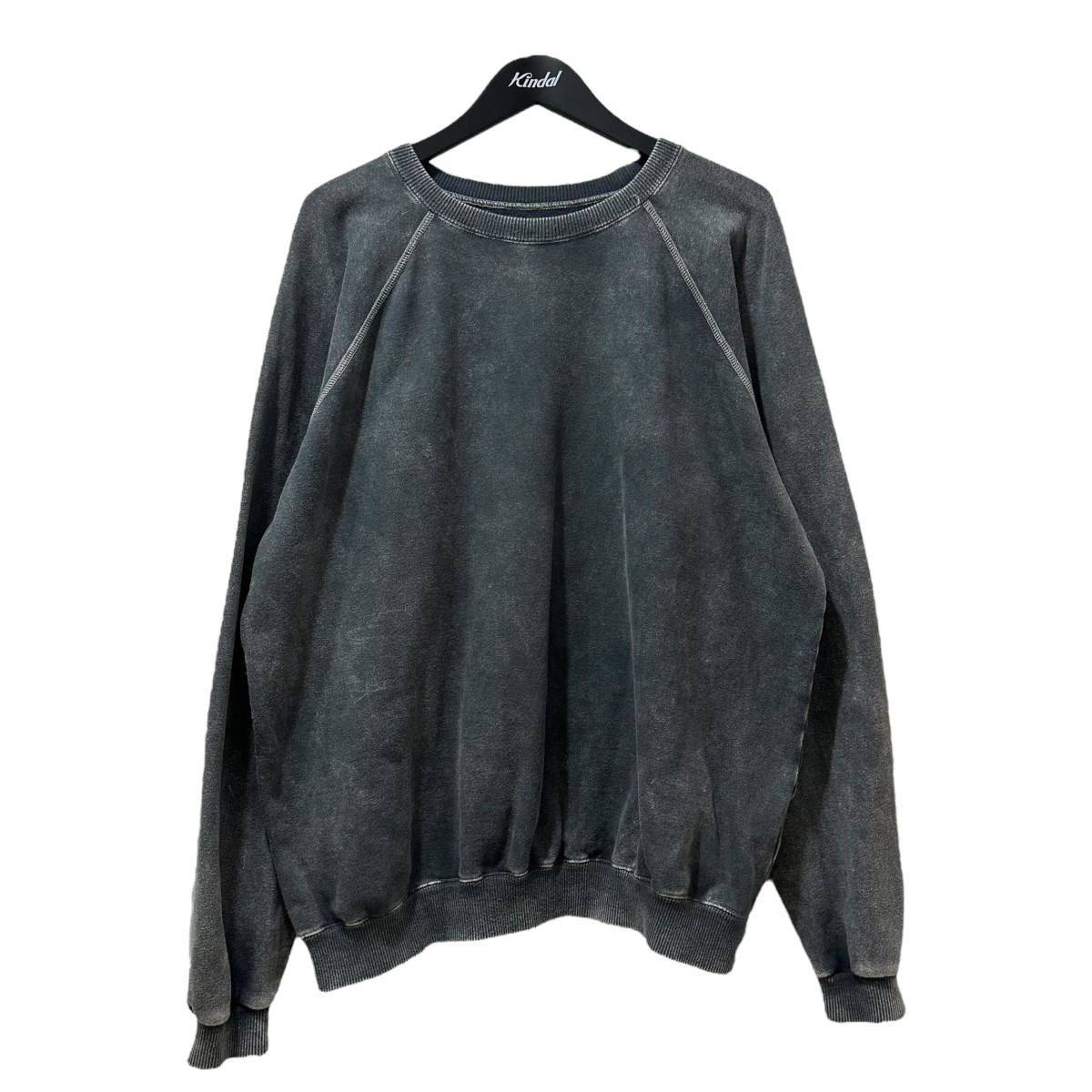 【中古】 Omar Afridi SHABBY SWEAT SHIRT クルーネックスウェット OA-AW24-JER-102-01 チャコールグレー サイズ：46 【価格見直し】