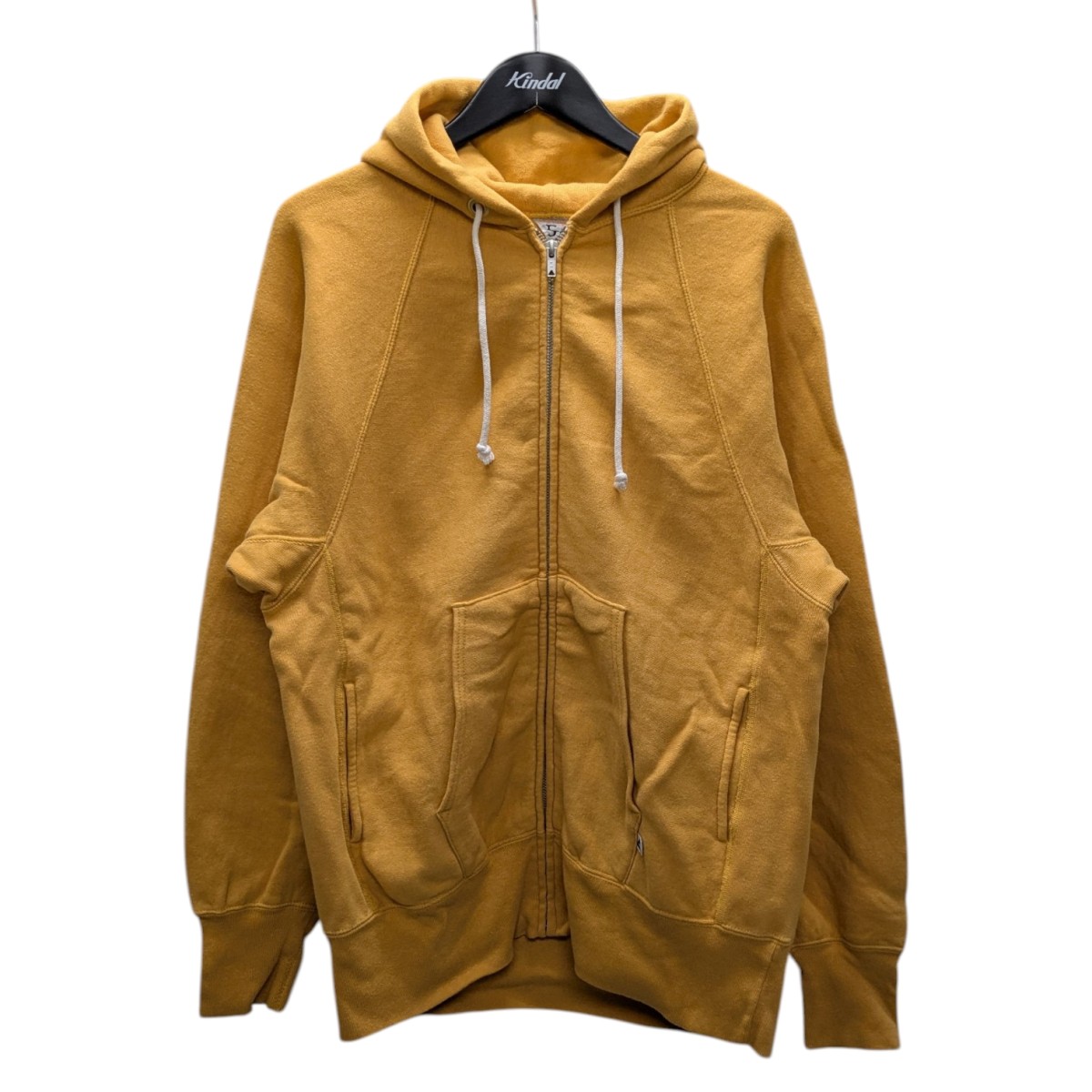 【中古】 RE-PURPOSE×Filomelange ジップパーカー LES242-1000 イエロー サイズ：5 【価格見直し】