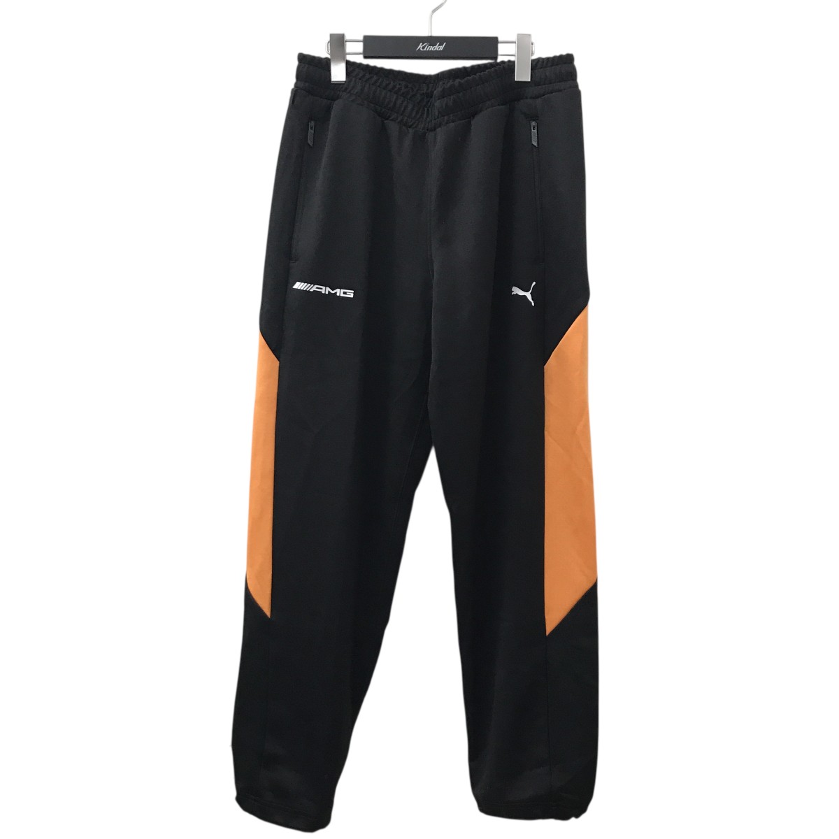 【中古】 PUMA　 MOTER カーレース ロングAMG ジャージパンツ 627422-01 ブラック×オレンジ サイズ：L 【151025】（プーマ）
