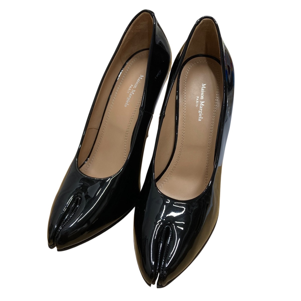 【中古】 Maison Margiela 足袋レザーパンプス ブラック サイズ：38 【価格見直し】