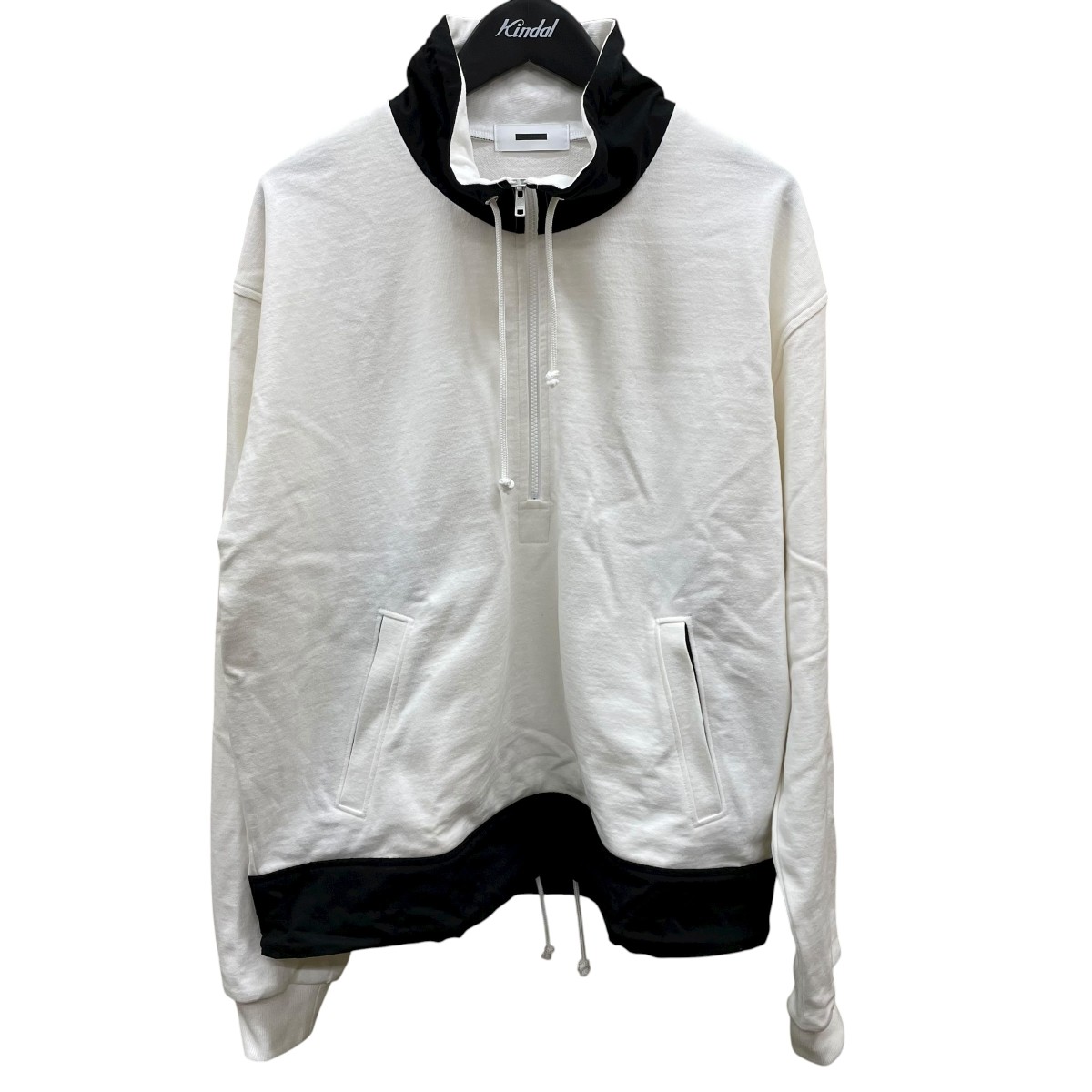 【中古】 REVERBERATE　 STAND COLLER HALF ZIPP SWEAT ハーフジップスウェット REV 25SS RB27 ホワイト サイズ：2 【151025】（リバーバレイト）