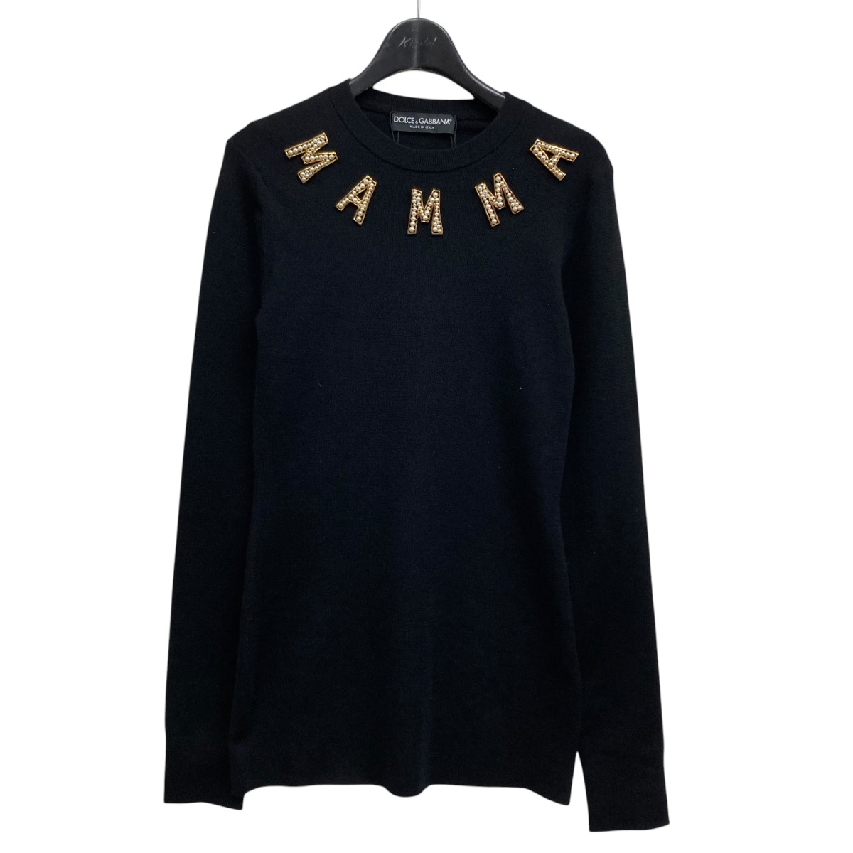 【中古】<br>DOLCE ＆ GABBANA<br>デザインカシミヤニット ブラック サイズ：42<br>【価格見直し】