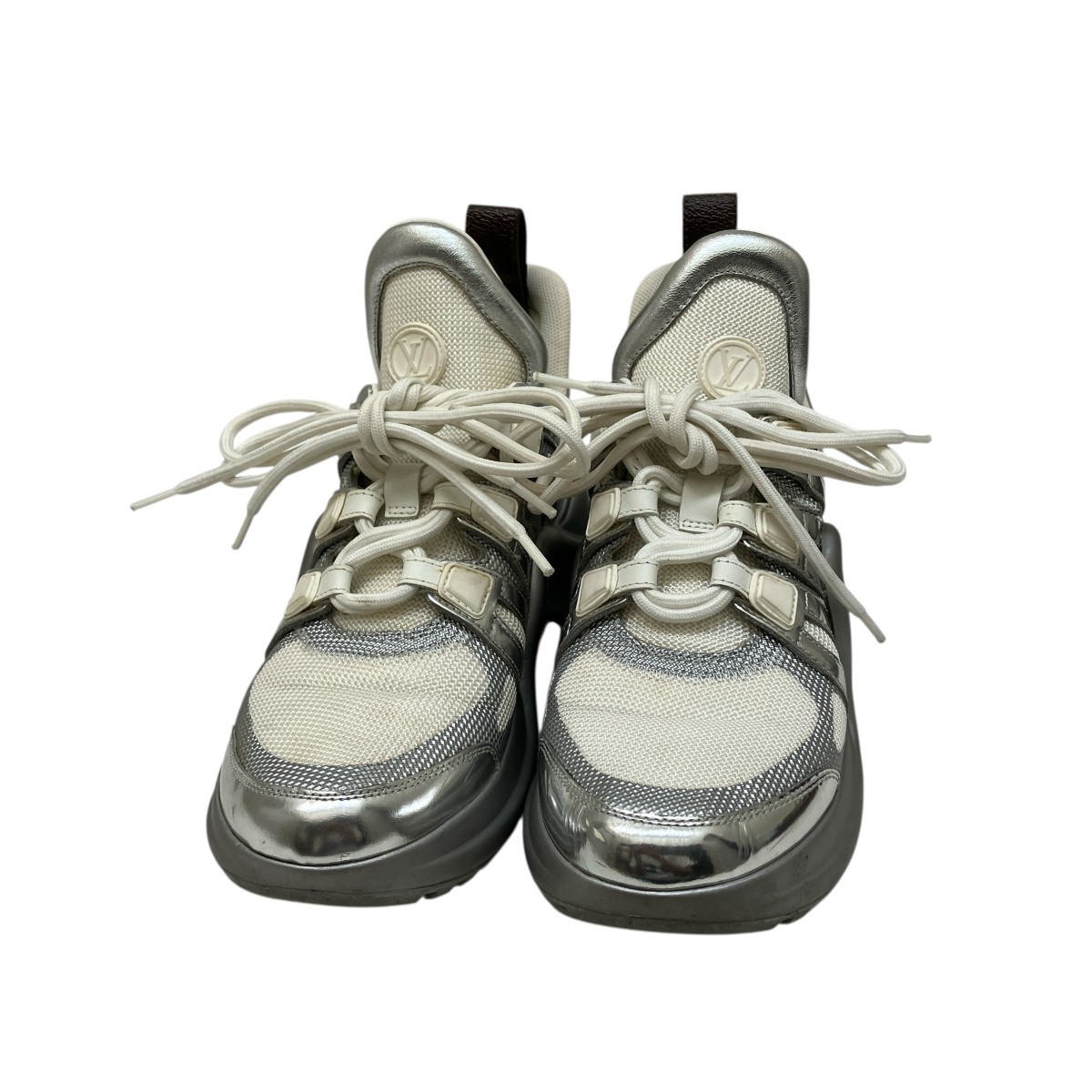 【中古】 LOUIS VUITTON　 スニーカー GO1108 シルバー サイズ：36 【171025】（ルイヴィトン）