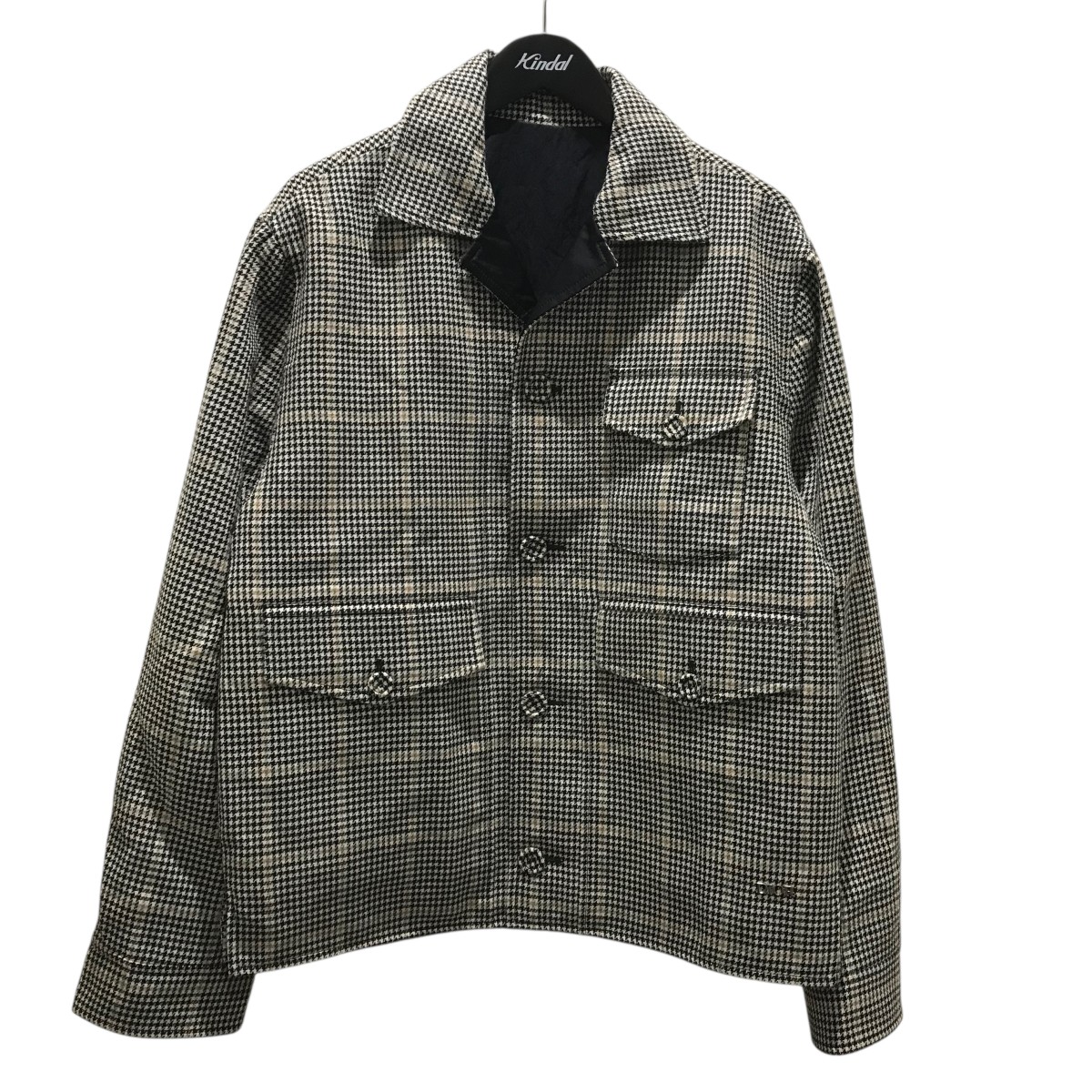 【中古】DIORハウンドトゥースジャケット 293C403A5559 ブラック×ベージュ サイズ:48【価格見直し】|ブランド古着のカインドオル
