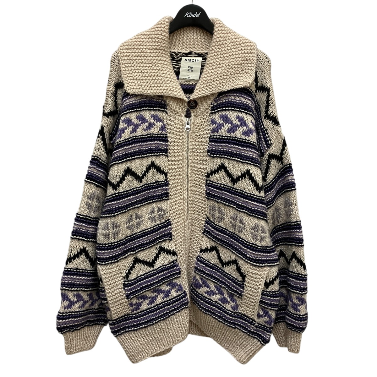 楽天市場】【中古】ATLAST ＆ CO「KNIT ZIP CARDIGAN」ZIPカーディガン