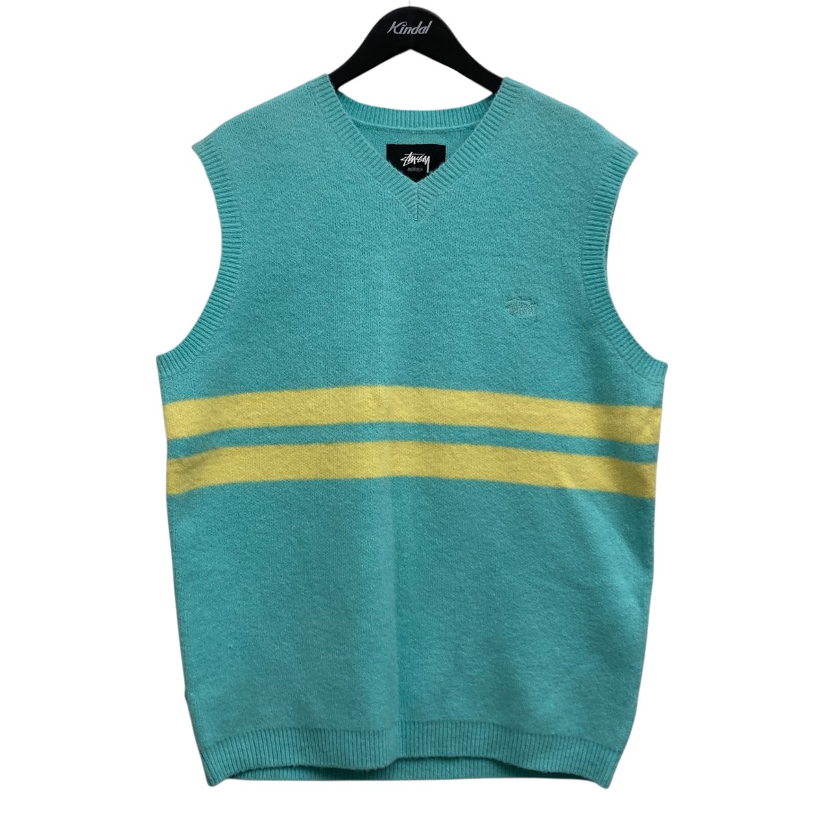 Stussy ニットベストL size 水色 GIZA sweater vest STUSSY（ステューシー）の「Giza Sweater Vest（ニット/セーター