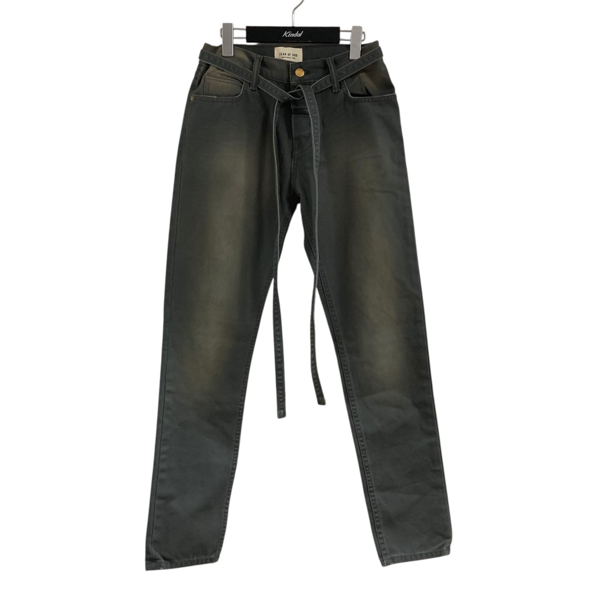 【中古】\u003cBR\u003eFEAR OF GOD\u003cBR\u003eベルテッドスリムパンツ 薄墨色 大きさ：28/30\u003cBR\u003e【通貨価値思いなおす】