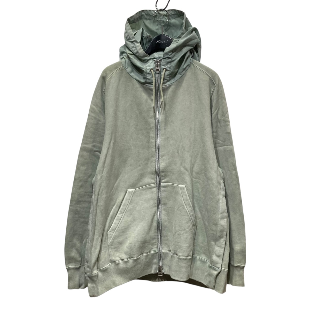 【中古】\u003cBR\u003esacai\u003cBR\u003e24AW Garment Dye Cotton Jersey Hoodie ピグメントダイジップパーカー 24-03501M ライトグリーン 大きさ：2\u003cBR\u003e【通貨価値思いなおす】