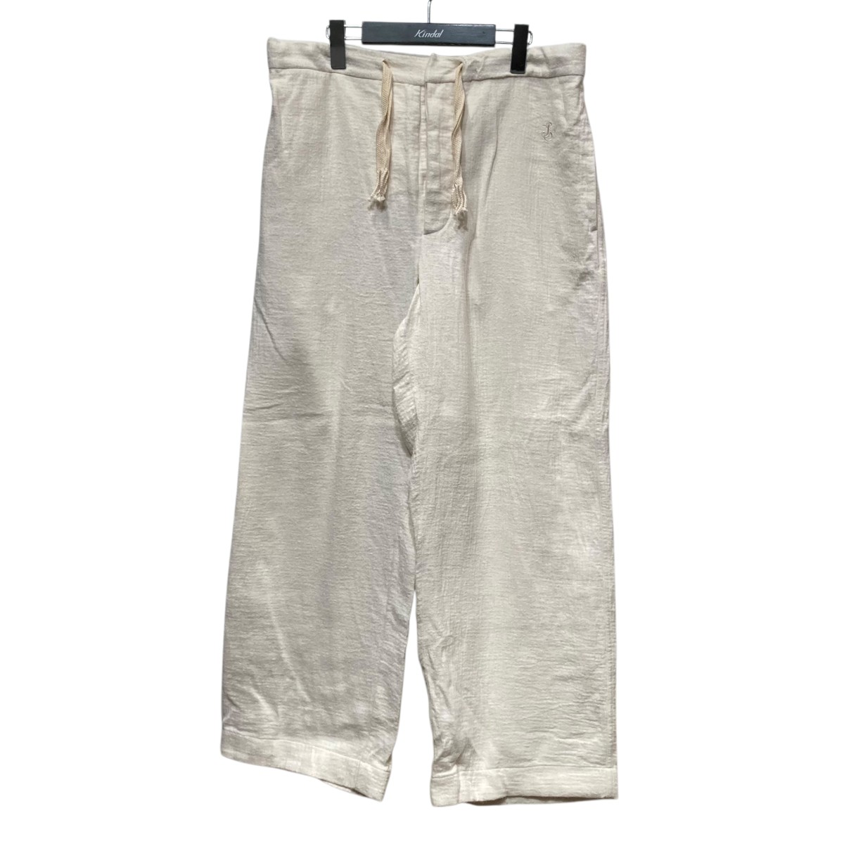 【中古】 JIL SANDER+ 起毛パジャマパンツ JPUQ610705 アイボリー サイズ：48 【価格見直し】