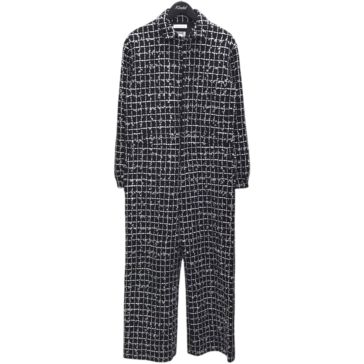【中古】MADISON BLUE JUMPSUITS TWEED ツウィードジャンプスーツ MB251-4006 白いこと黒いこと 【201025】（マディソン青色）