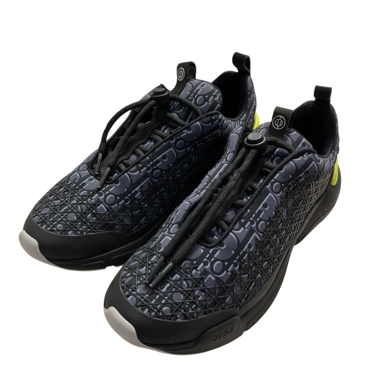【中古】\u003cBR\u003eDIOR\u003cBR\u003eB24 Black Dior Oblique Canage スニーカー 19ELS 黒いこと 大きさ：42\u003cBR\u003e【必要経費思いかえす】