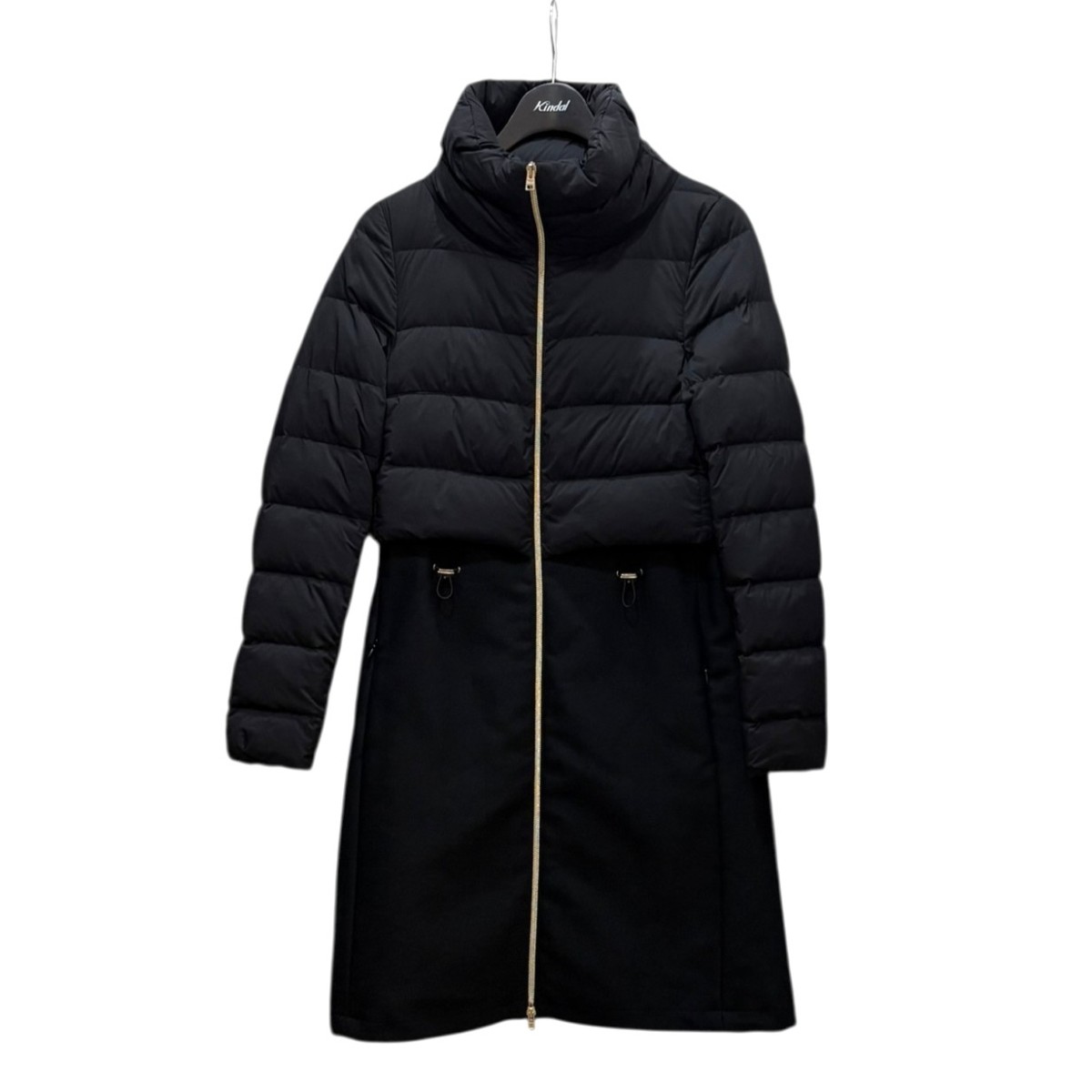 HERNO☆ダウンコート☆ブラック☆サイズS☆美品中古☆ブラック☆ヘルノ☆ 中古・古着通販】HERNO (ヘルノ) ダウンコート ブラック サイズ:46