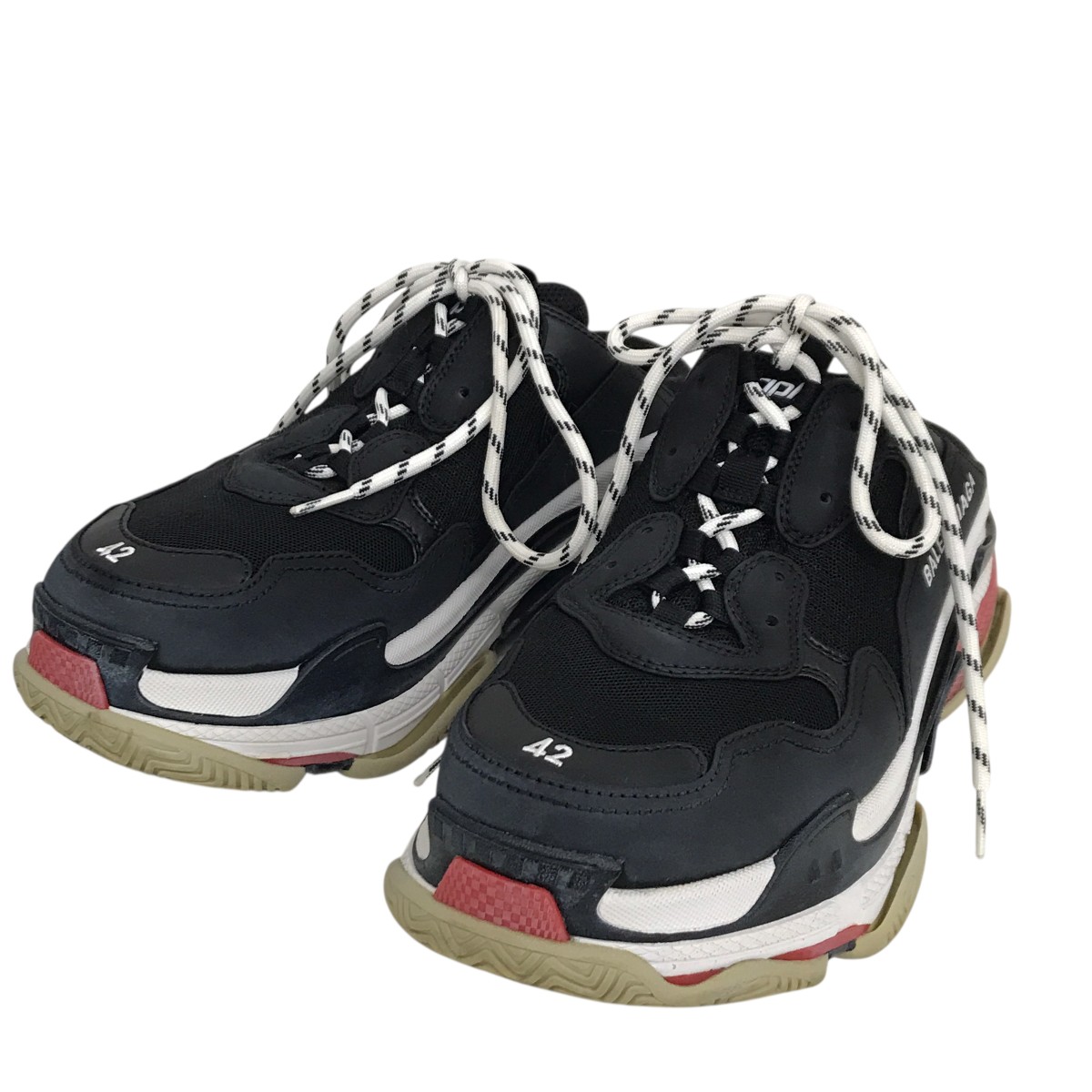 【中古】\u003cBR\u003eBALENCIAGA\u003cBR\u003eTriple S Mule ミュールサンダル 755687 黒いこと 大きさ：27.5糎\u003cBR\u003e【通貨価値思いなおす】