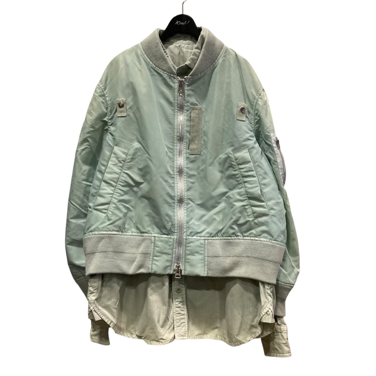 楽天市場】【中古】sacai 22AW Nylon Twill Mix Wool Knit