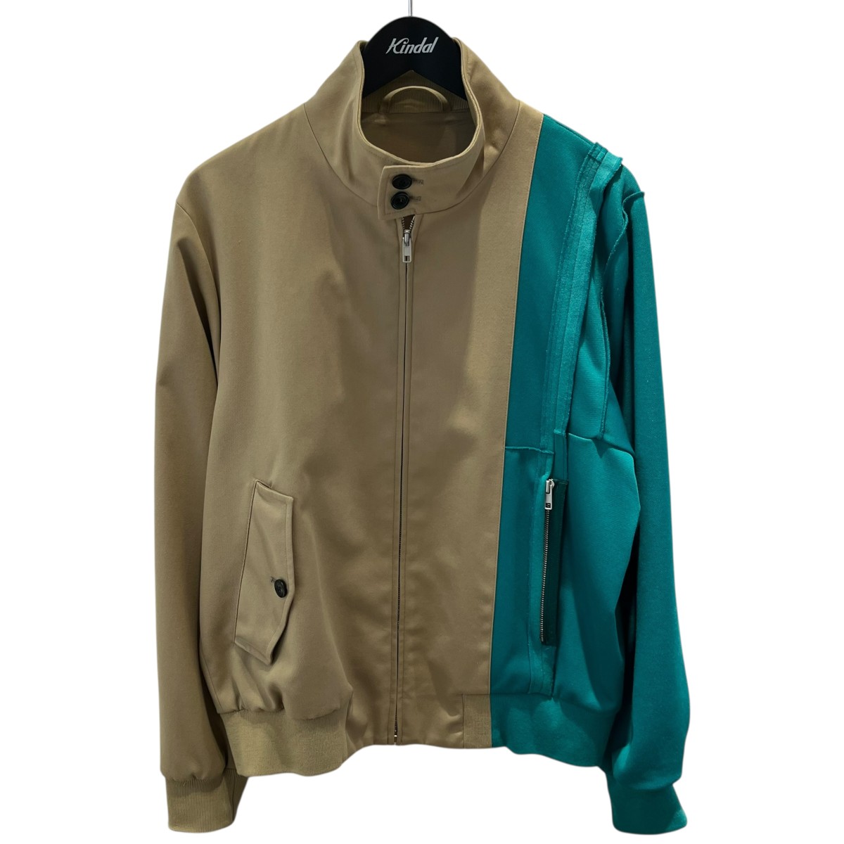 【中古】 Maison Margiela ドッキングスイングトップブルゾン S50AM0364 ベージュ×グリーン サイズ：46 【価格見直し】