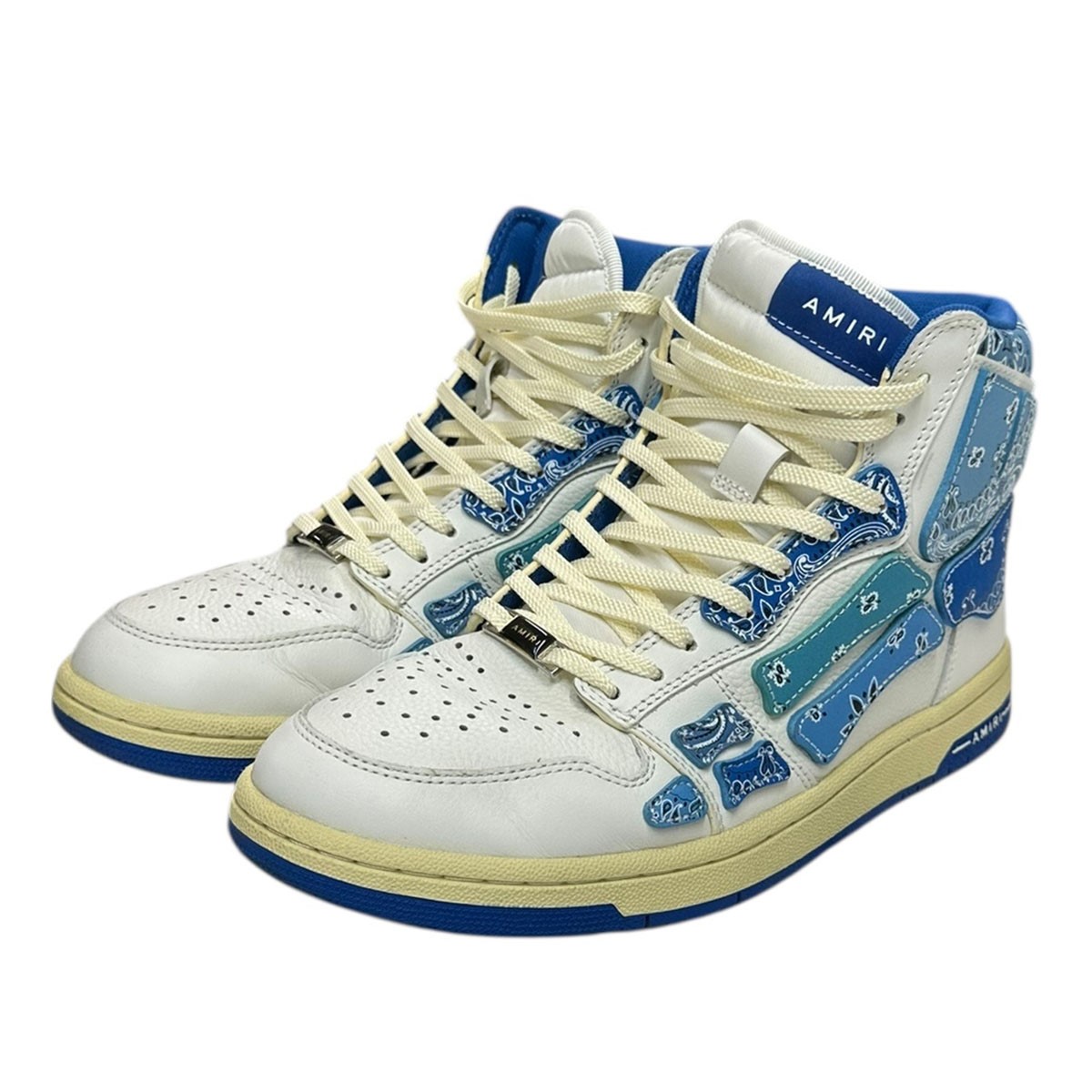 【中古】 AMIRI　 Skel Top Hi ハイカットスニーカー バンダナブルー サイズ：US8 【221025】（アミリ）