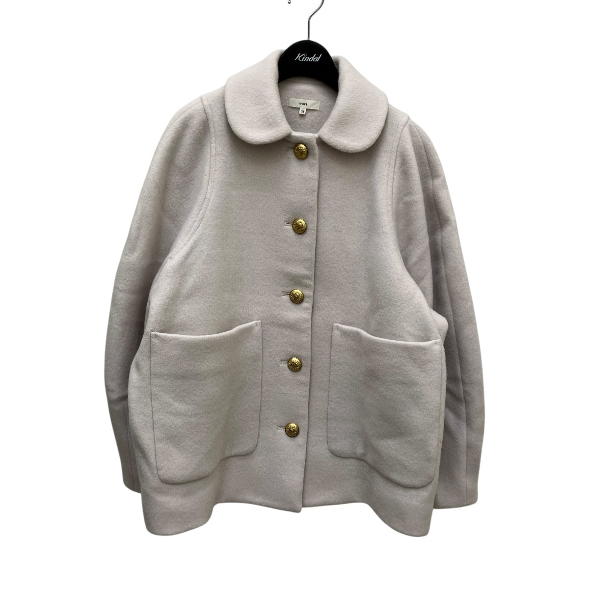 【中古】 yori　 YR2225-096AW コート ピンクベージュ サイズ：36 【231025】（ヨリ）
