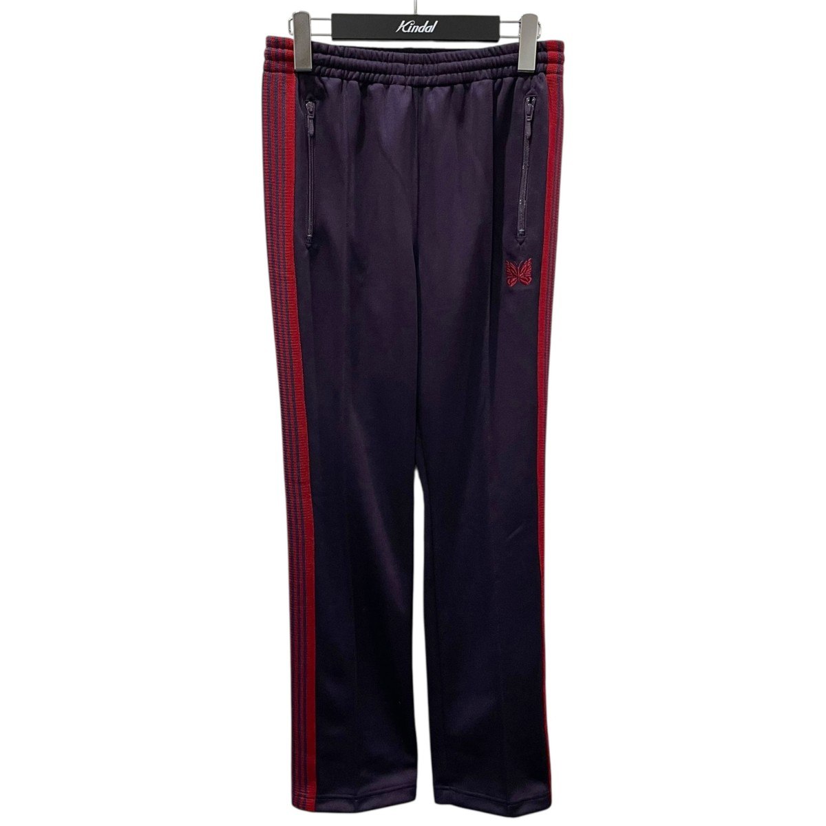 【中古】 Needles 22AW イージーパンツ Narrow Track Pant - Poly Smooth ナロートラックパンツ ポリスムース LQ230 パープル・レッド・ネイビー サイズ：XS 【価格見直し】