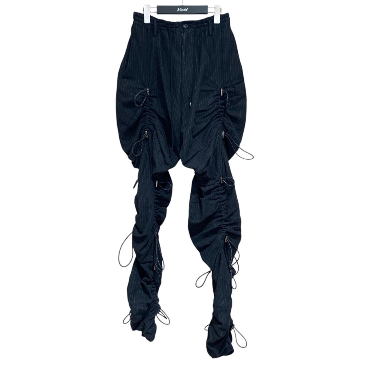 【中古】\u003cBR\u003eLIMI feu\u003cBR\u003e24AW LOOSE ELASTIC PANTS WITH STRIPES LO-P08-008 黒いこと 大いさ：2\u003cBR\u003e【通貨価値思いなおす】