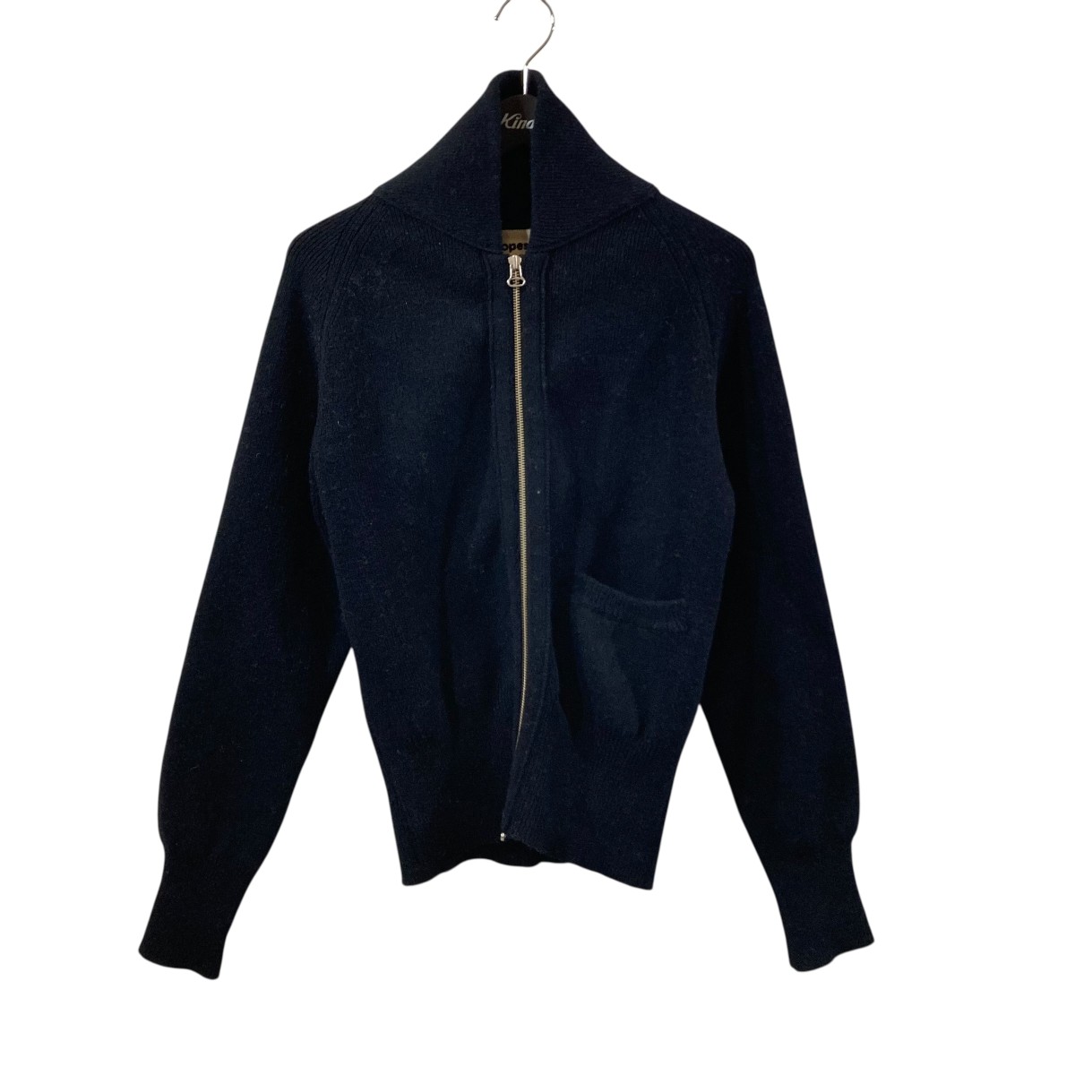 【中古】 slopeslow Hard twisted Shetland wool type C-2 Knit Blouson 参考定価￥42，900 ジップニット 1243008 ダークネイビー サイズ：M 【価格見直し】