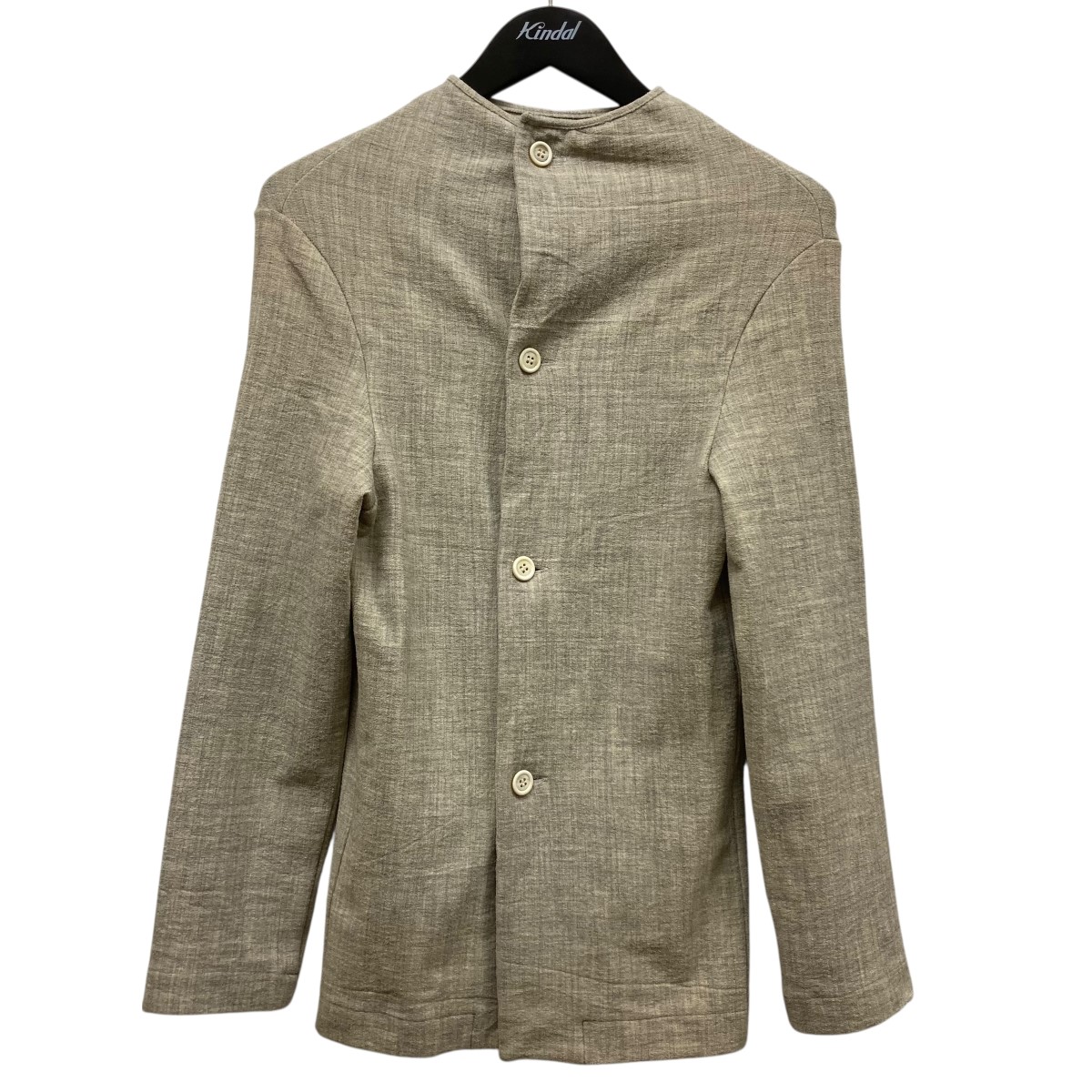 【中古】 COMME des GARCONS　 97SS Body Meets期 バンドカラーストレッチシャツジャケット GJ-100050 グレー サイズ：不明 【241025】（コムデギャルソン）