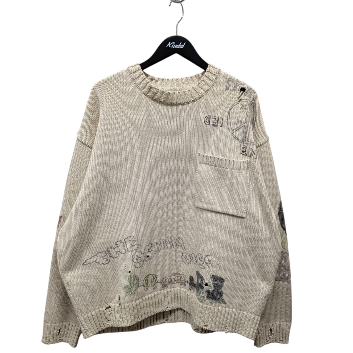 楽天市場】KAPITAL kapital 5G ウール BONEフードセーター K2410KN079