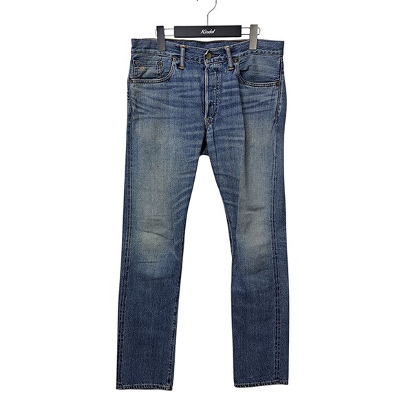 【中古】 RRL スリムナローデニムパンツ　ボタンフライセルビッジデニムパンツ インディゴ サイズ：30/30 【価格見直し】