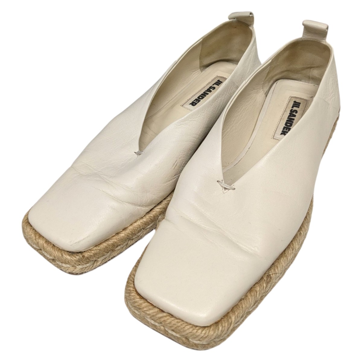 【中古】 JIL SANDER パンプス ホワイト サイズ：36 【価格見直し】