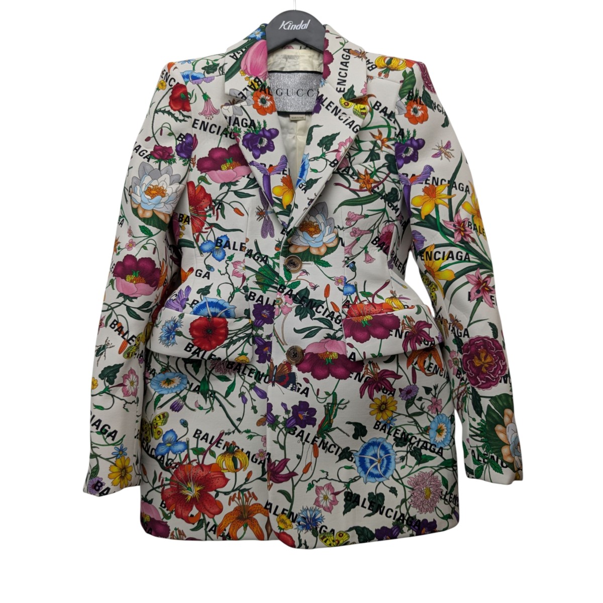【中古】 GUCCI×BALENCIAGA ザハッカープロジェクトHOURGLASSジャケッ 676217 マルチカラー サイズ：38 【価格見直し】