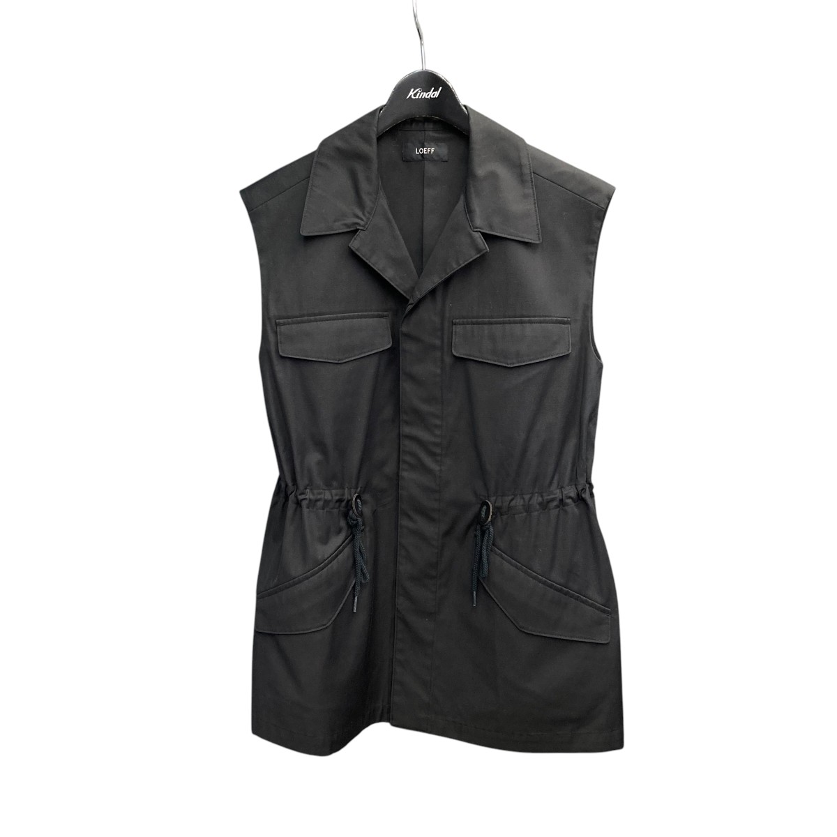 【中古】 LOEFF ウエストドロストベスト 8825-299-0040 ブラック サイズ：表記無 【価格見直し】